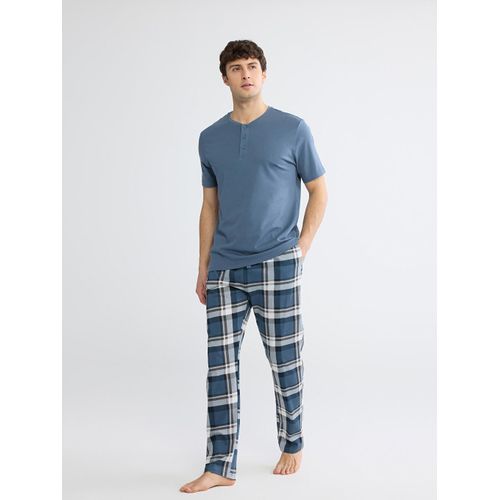 Crew Neck Short Sleeve Man Pyjama Set