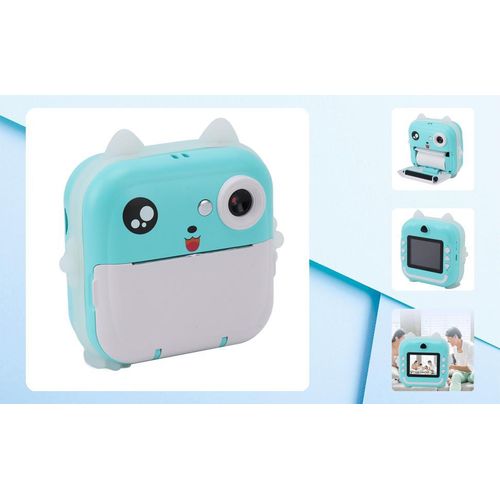 Kids Digital Print Camera 24MP, HD 1080P/720P Video, 2.4-Inch Display, Wireless Phone Printing, USB – Blue & Green