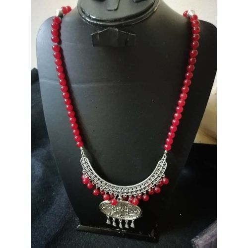 سلسلة قلادة مصنوعة يدوية -من المرمر