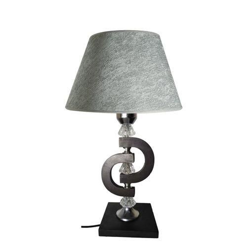 Chic Bombay Wooden Lampshades, Classic Gray Shade, Available In All Shabwa Colors, Wooden Base, Easy To Clean, With A Free Bulb From Mosky Shop