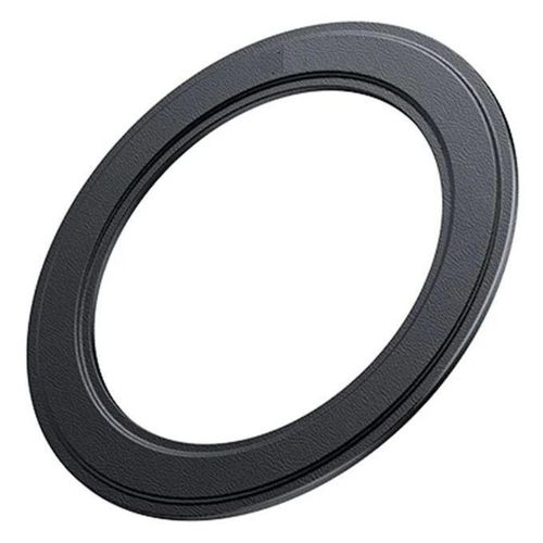 Magnetic leather ring for MagSafe phone case, universal magnetic adapter compatible with MagSafe wireless charging accessories, premium metal ring sticker compatible with MagSafe charger (black)
