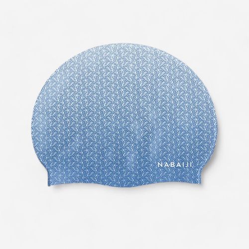 SILICONE swim cap - One size - Geo White Blue