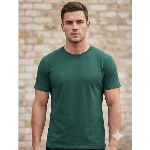 Premium 100 Cotton Plain Round Neck T-Shirt - Dark Grey