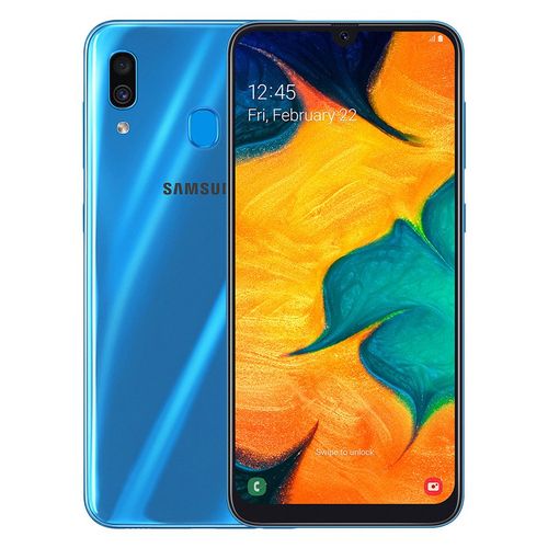موبايل Samsung موبايل سامسونج جلاكسي A30 ثنائي الشريحة 64 جيجا 6.4 بوصة 4G أزرق
