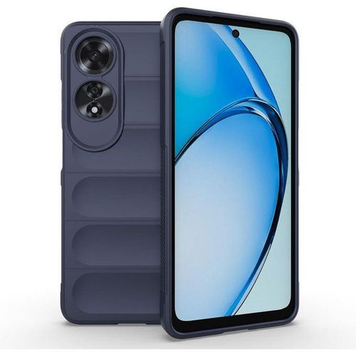 Silicone Case For Oppo A60 4G Heavy Duty Protective Case Slim Fit Shockproof Soft Flexible Protective Design Shock-Absorption TPU Cover With Camera Protection (Blue)