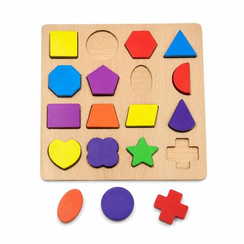 Educational Puzzle for Kids by Safwa Toys for Learning Geometric Shapes and Developing Focus and Thinking Skills, Educational Construction Toy Suitable for Children Aged 3 Years and Up
