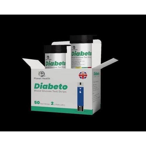 50 Blood Glucose Test Strips 2 Vials x 25 for Accurate Home Diabetes Monitoring