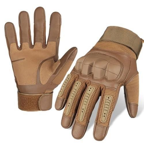 Uncut gloves for hand protection and waterproof full-finger use for hunting, shooting, motorcycling and hiking, heavy-duty construction (size L)