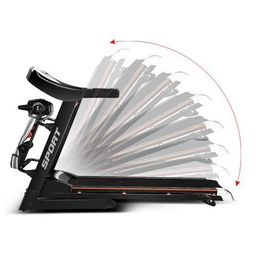 Treadmill With Massage Belt - 2.5HP - Black 