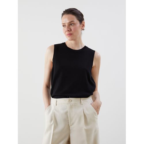 Crew Neck Women's Knitwear Sweater Vest
