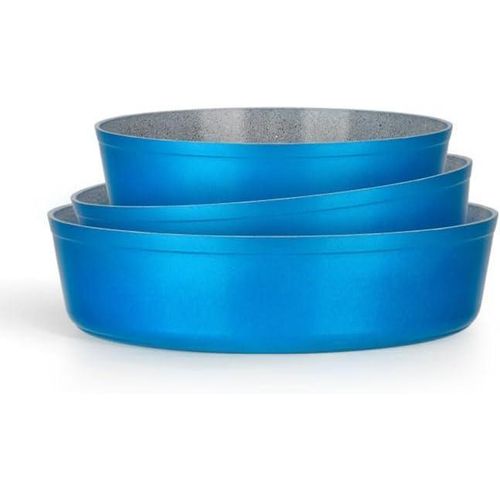 Granite Tray Set 3 Pieces Granite Non-stick Surface 26-28-30 cm Thickness 4 Ml Labni