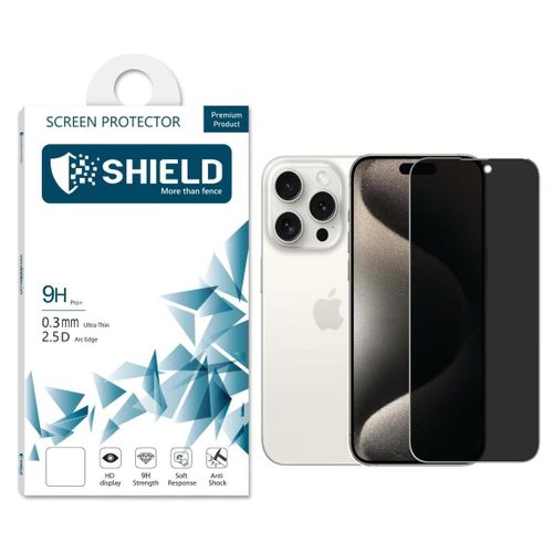 Screen protector for iPhone 15 Pro Max Original 9D Glass (PRIVACY) Diamond Tempered Glass. Strongest ever, full coverage, 4K clarity, ultra-fast face ID support & easy to install