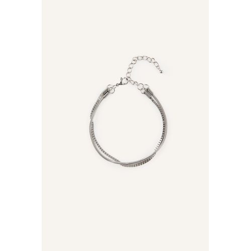 Man 3D Silver Stainless Steel Bracelet