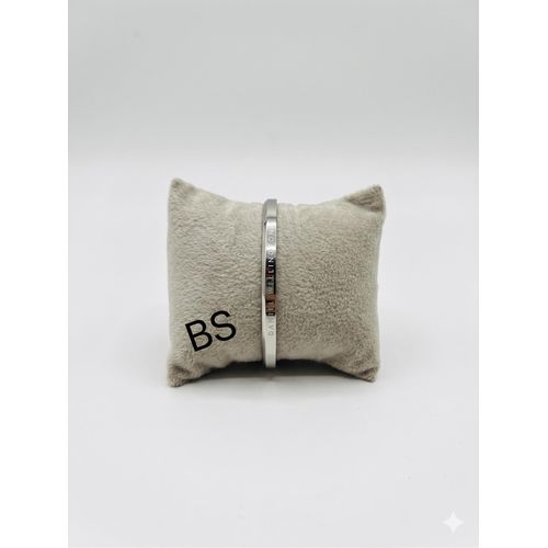Elegant Silver Cuff with Display Cushion