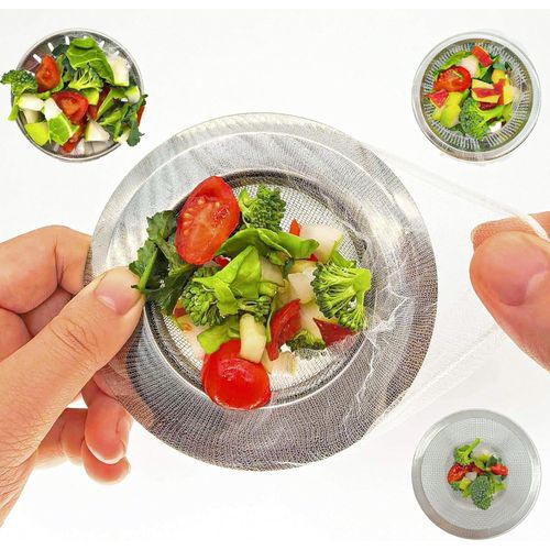 200 PCS Disposable Kitchen Sink Drain Strainer Mesh Bag Fits Sink Strainer for Collecting Kitchen Food Waste Leftover Garbage