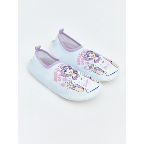 Patterned Girl's Aqua Shoes