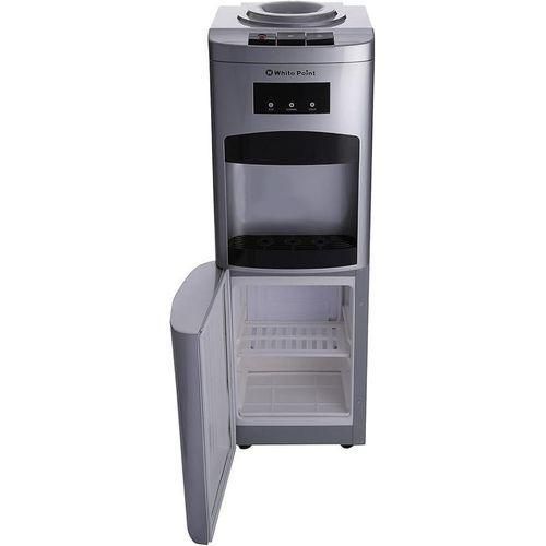 Freestanding water cooler with mini-fridge - Silver