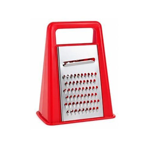 Manual Vegetable and Cheese Grater with Handle, Stainless Steel Grating Surface, Kitchen Food Shredder and Slicer
