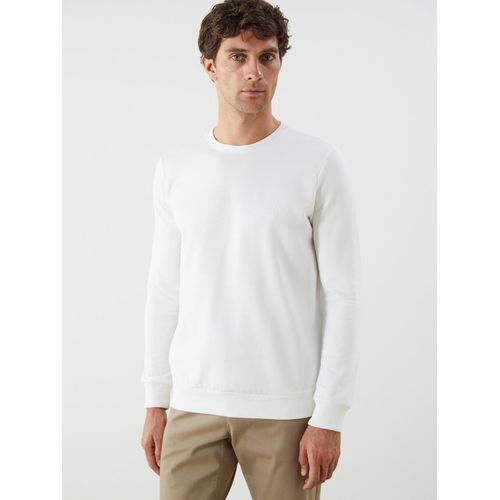 Crew Neck Printed Men's Thick Sweatshirt