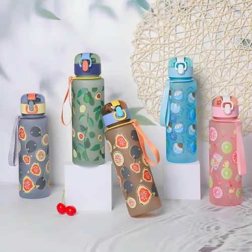 Attractive Space Planets Kids Water Bottle - Leakproof School Drinking Bottle with Straw and Carrying Strap, Perfect for Club, Trips and Daily Activities.