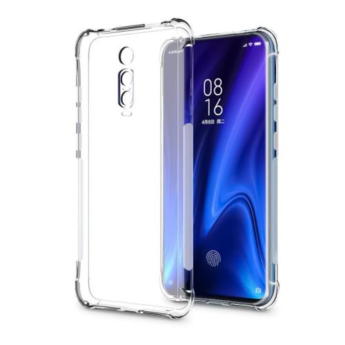 جراب حماية شفاف من TPU لهاتف Xiaomi Mi 9T / Mi9T Pro / Redmi K20 / RedmiK20 Pro مع حماية للكاميرا وتصميم مقاوم للصدمات - شفاف