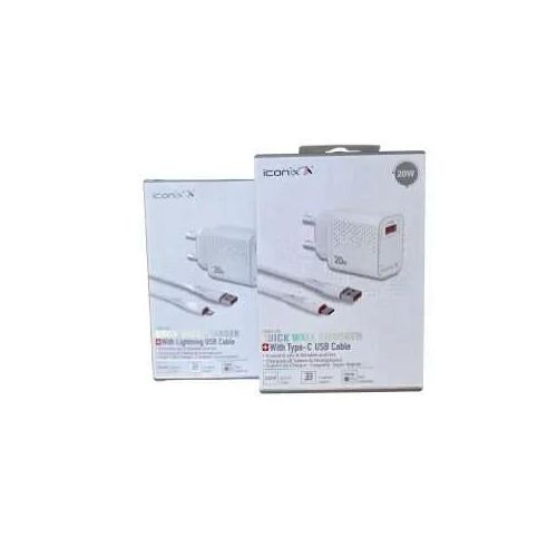 Charger Usb-A With Type-C Cable 15W 31A IC-HC1051 White
