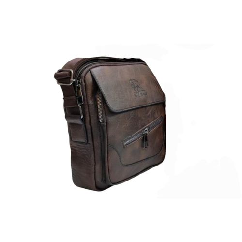 Leather Shoulder Bag - Dark Brown