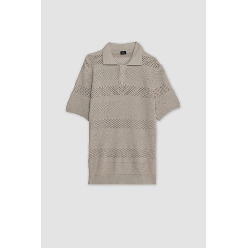 Standard Fit Polo Collar Knitwear Polo T-Shirt