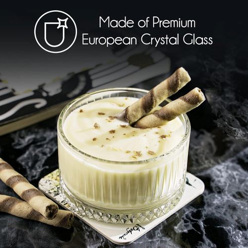 6-piece round glass dessert bowl set