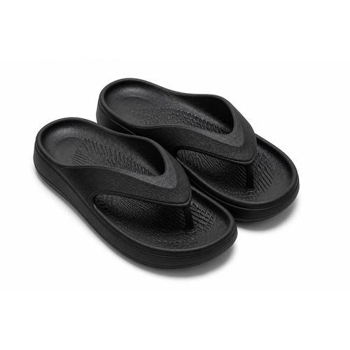 Women’s Platform Flip Flops – Lightweight Anti-Slip Comfortable Summer Slippers – Black