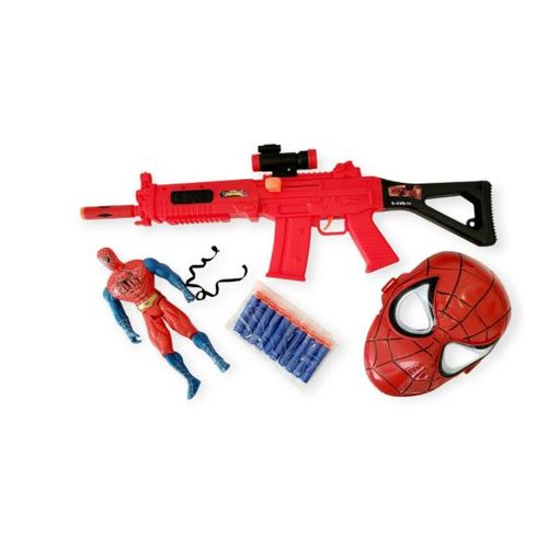 Spider-Man character with mask and gun for kids