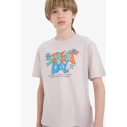 Boy Regular Fit Crew Neck Printed Short Sleeve T-Shirt