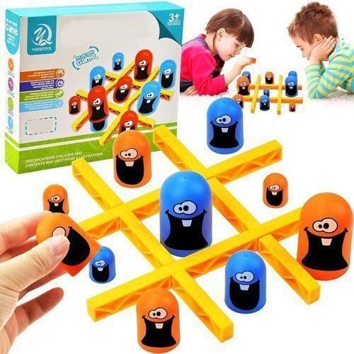 Gobble Up Strategy Board Game Tic Tac Toe Nesting Pieces Interactive Family Tabletop Toy for Kids