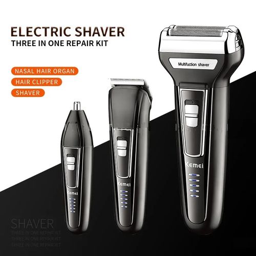 KM-6558 Electric Hair Clippers 3-in-1 Grooming System
