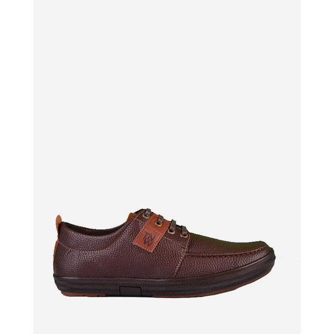 Leather Casual Shoes - Brown