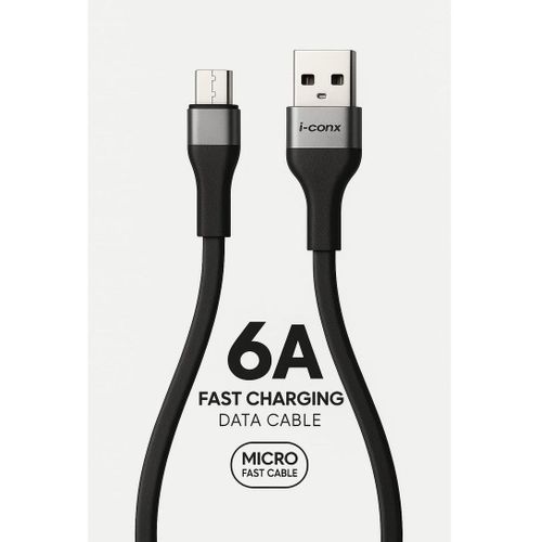 I-conx K-33 Micro USB Fast Charging Cable 6A Durable Anti-Bending Android Charger High-Speed Data