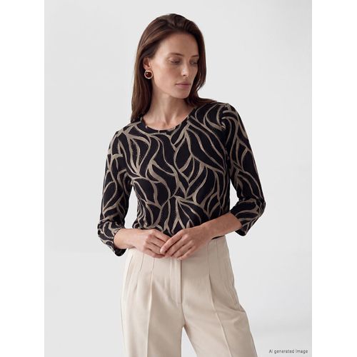 Crew Neck Patterned Women's T-Shirt