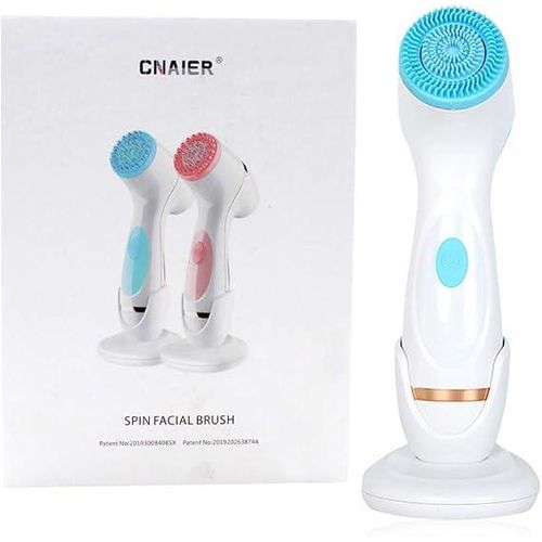 3 in 1 Electric Sonic Silicone Face Brush Waterproof Design Skin Cleanser Spin Brush Set Tool for Portable Deep Facial Cleansing
