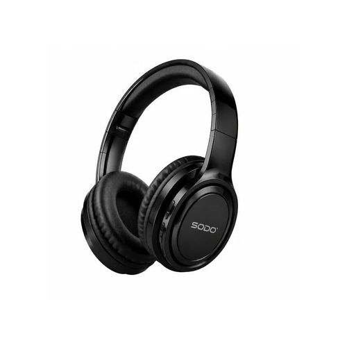 SD-1012 Wireless Bluetooth Headphones with TF Card Slot & Built-in Mic - Black