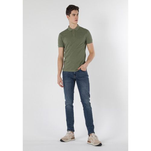 Men SHORT SLEEVE POLO SHIRT LIGHT KHAKI