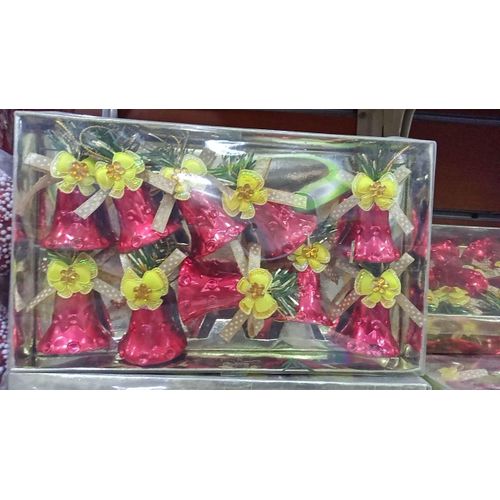 Christmas hanging bells for decoration, 10 pieces, red balloons for hanging on trees and rooms in a beautiful way