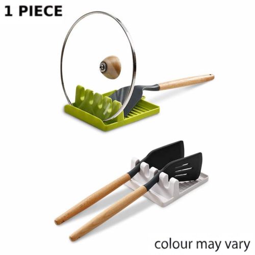 Kitchen Spoon Rest - Heat Resistant Cooking Utensil Holder - Plastic - Assorted Colours