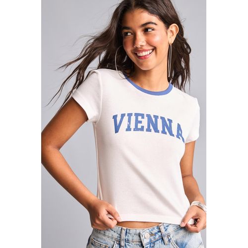 Slim Fit Crew Neck Printed Ribana Short Sleeve T-Shirt
