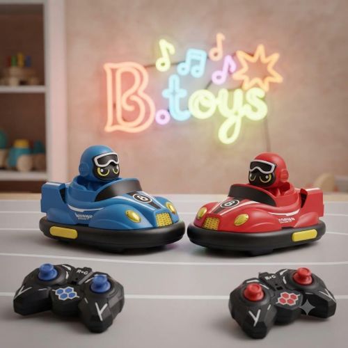 Remote-Controlled Bumper Car Battle Set with Sound Effects and Multi-Directional Movement for Kids