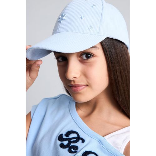 Girl Star Embroidered Corduroy Cap