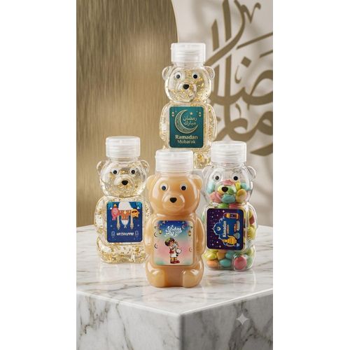 Healthy Mini Juice & milk Bottles for childern Lunch box with motivated words - 4 pcs - 150 ml