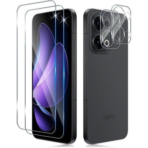screen protector for Oppo Reno 13, made of tempered glass, 2-pack, scratch-resistant