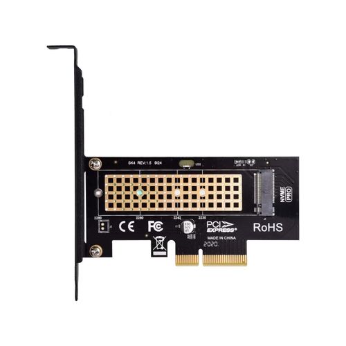 M.2 NVME SSD to PCIe 3.0 x4 Adapter, M.2 2280 2260 2242 2230 SSD to PCIe 3.0 x4 Host Controller Expansion Card with Aluminum Heatsink for PC Desktop, Support Windows, Mac & Linux OS