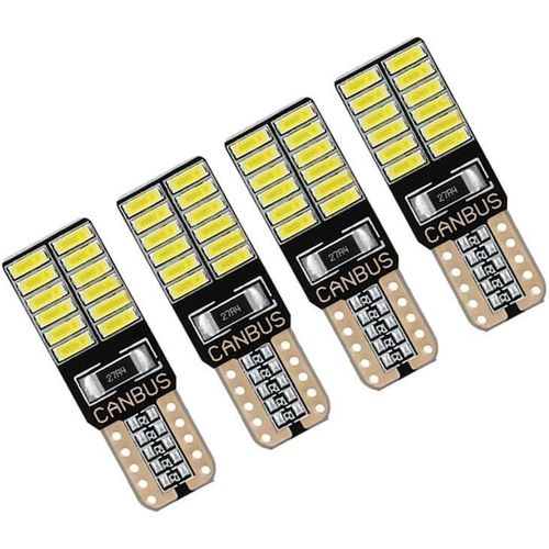 SMD T10 Car LED Bulb, Super Bright Dome Lamp for Salon and License Plate ( White, 24 LED, 4 Pieces)