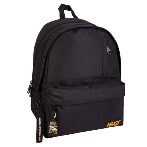 Backpack Team Monochrome rPET Black with Orange 2 Main Cases